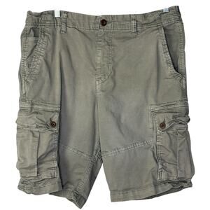 Y2k American Eagle Men’s Cargo Shorts Flex Grunge Olive Green Sz 36